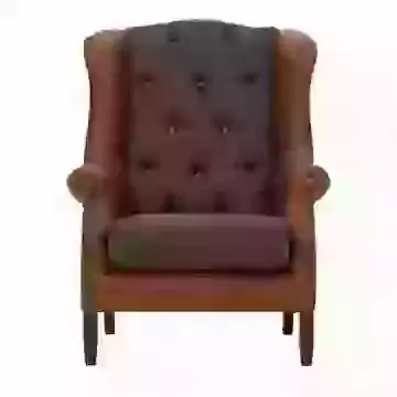 Vintage Moreland Harris Tweed Wingback Chair